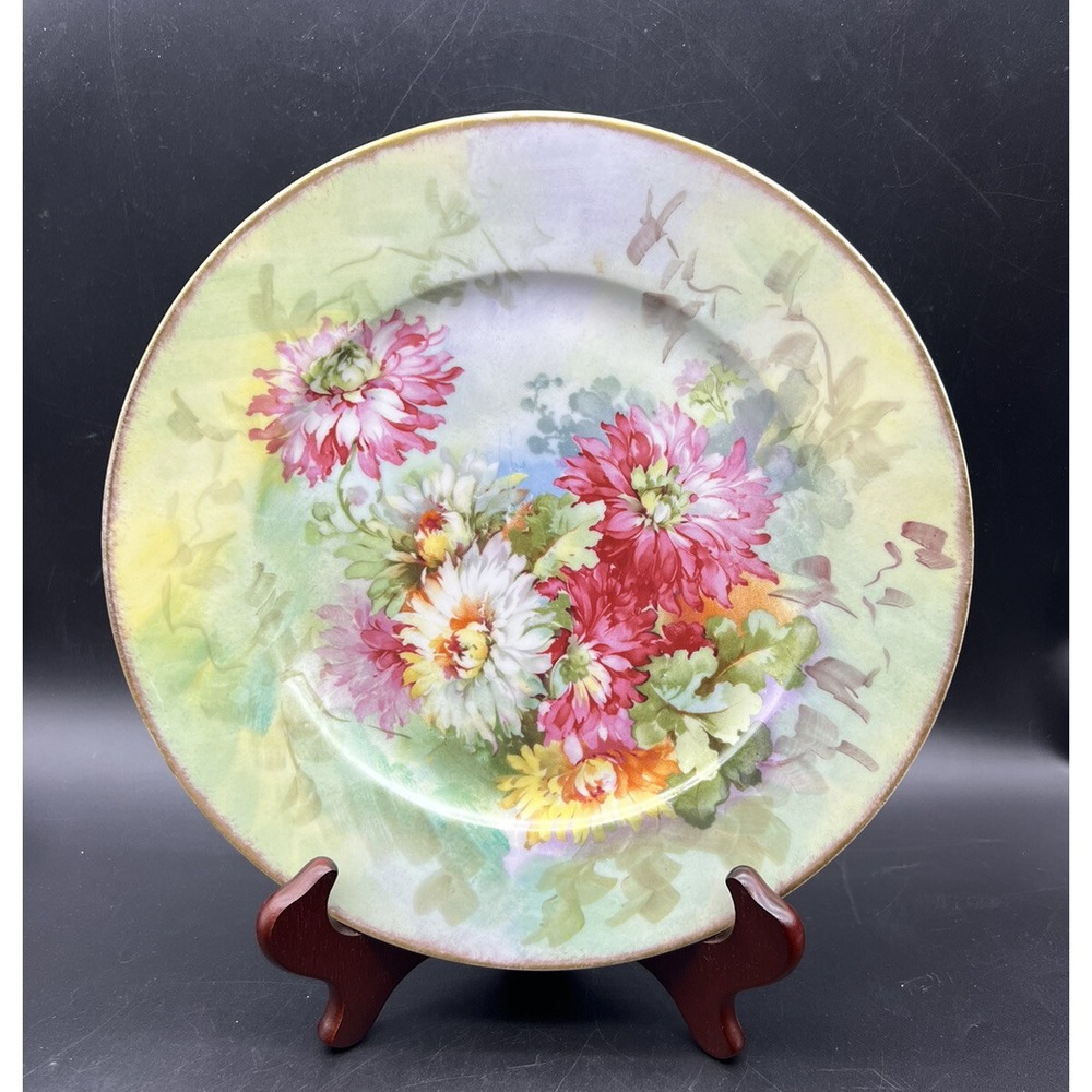 Vintage Charles Ahrenfeldt Limoges Flower Plate 10"